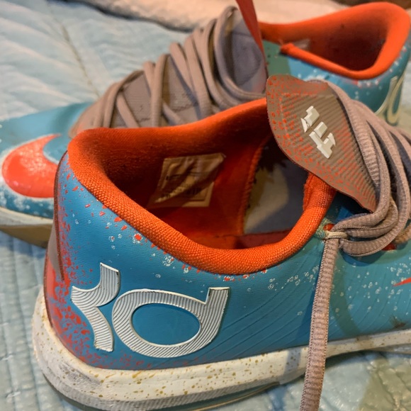 Nike size 11 KD Kevin Durant blue and orange mens - Picture 2 of 4